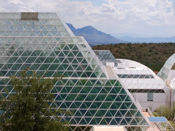 Exterior photo of Biosphere 2