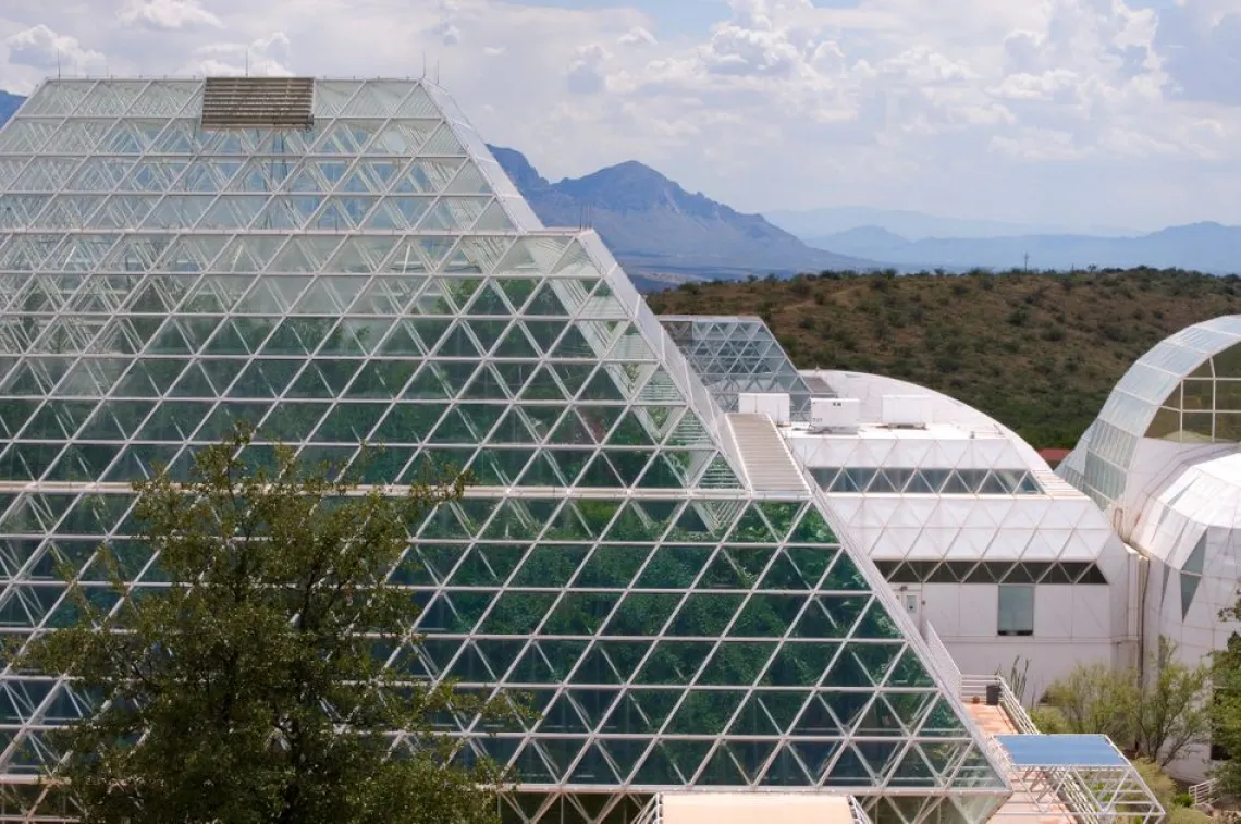 Exterior photo of Biosphere 2